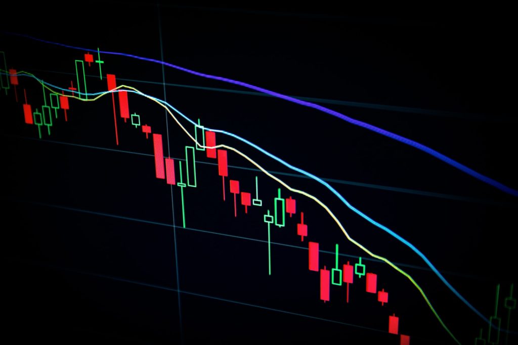 graph showing fluctuating stock prices