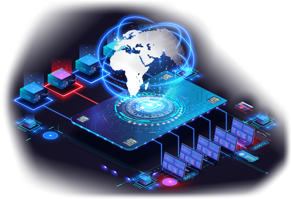 Illustration showcasing Fairxchange fintech provider module worldwide