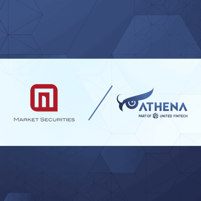 Image showing the logos of Market Securities and Athena Systems telling the story that Market Security is now a customer of ours